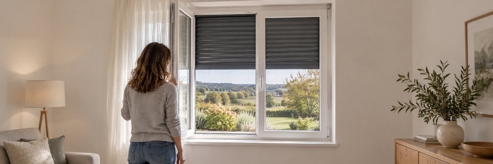 Volet roulant sur mesure avec moustiquaire intégrée